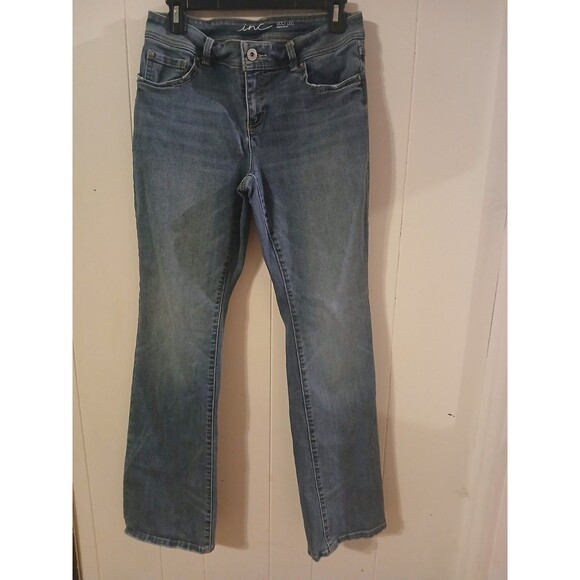 INC International Concepts Women's Regular Fit Boot Leg Blue Jeans, Size 10 - Picture 1 of 8